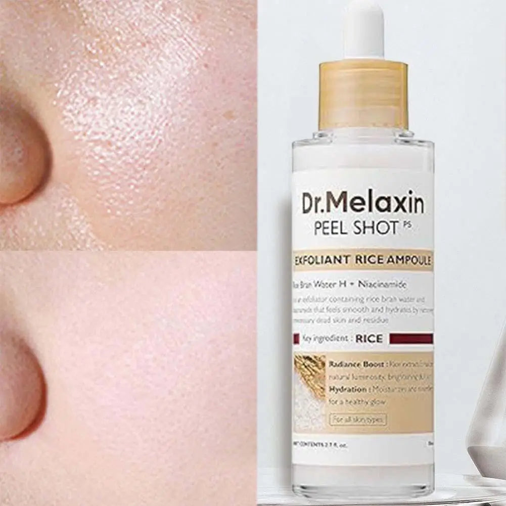 Korean Rice Exfoliating Serum - Gentle Exfoliation, Blackhead Removal, Hydrating, Pore Shrinking Skincare