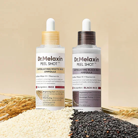Korean Rice Exfoliating Serum - Gentle Exfoliation, Blackhead Removal, Hydrating, Pore Shrinking Skincare